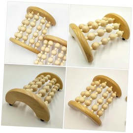 Beavorty Compact Pillow Massager for Acupoint Neck Shoulder Back Leg Massage Wood Massage Roller Foot Massager Roller Easy to Use