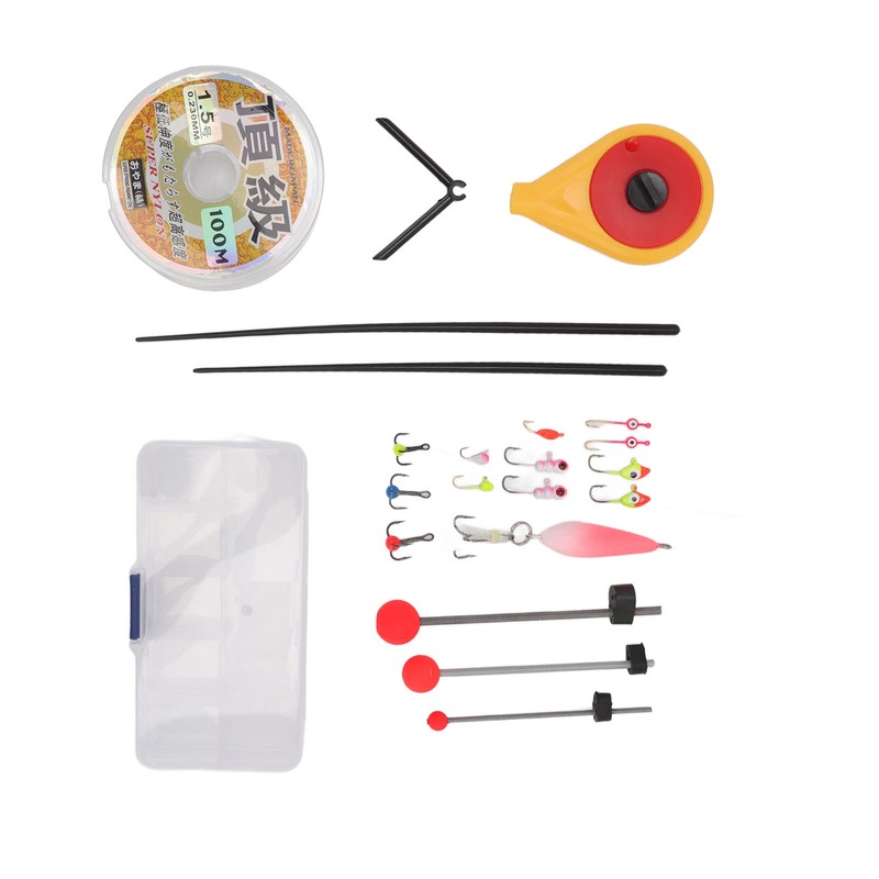 Winter Fishing Set High Strength with Plastic Box Ice Fishing