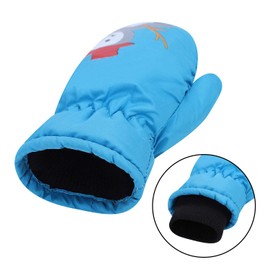 Toddler Kids Ski Gloves Waterproof Thermal Winter Snow Snowboard Mittens Warm Snowman Pattern Fleece Lined Gloves for Skiing Snowboarding Girls Boys Age 1-3 Years Old