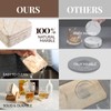 Koville Marble Coasters Set of 5, Square Coasters with Holder