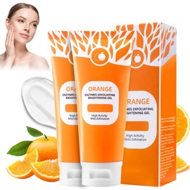 Natürliches Orange Peeling Gel, Oranges Peeling Für Gesicht Tiefenreinigung, Brightening Exfoliating Gel, Orange Gesicht Reinigung Peelings für alle Tiefenreinigung