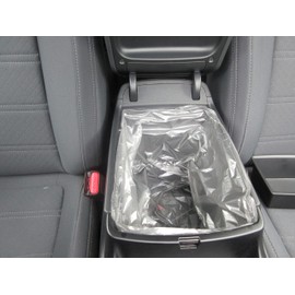 PlasticMill Car Trash Bags - Disposable Car Garbage Bags w/Adhesives to Stick Inside Center Console - Leakproof, Stowaway Trash Bags for Car, 3-Gallon Capacity (30-Count)