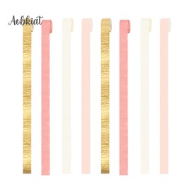 AOBKIAT Papel crepé dorado rosa