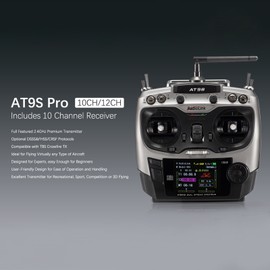 Radiolink AT9S Pro 12 Channels 2.4G RC Transmitter Radio Controller Mode 1 Support Crossfire Protocol with RX R9DS for RC Airplane