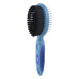 Fancy Pets Cepillo Doble para Perros 2 en 1 con Cerdas de Nailon y Púas de Acero, Ideal para Pelo Corto a Medio