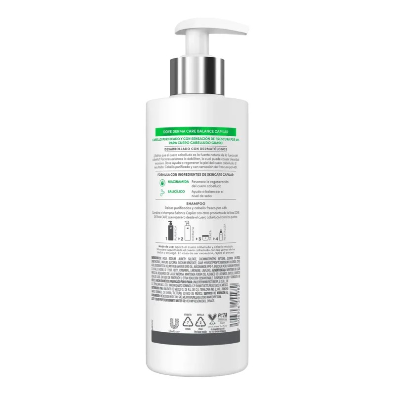 Shampoo Dove Derma Care Balance Capilar 400 ml