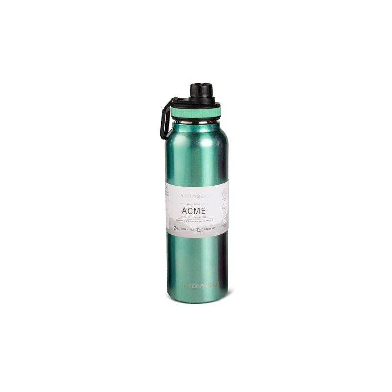 Hydragear Acme Double-Wall Stainless Steel Insulated Bottle with Easy Cary
