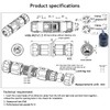 PENGLIN 2PCS Waterproof RJ11 Panel Mount Coupler Female to Female,