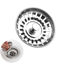 lumcov Stainless Steel Sink Strainer 78 mm Strainer Basket Sink Replacement Part