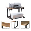 WRITECRY Desktop Printer Stand, 2-Tier Wood Rustic Printer Shelf for