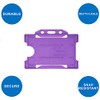 Identity-Plus: Purple Rigid Open Faced Landscape ID Card Badge Pass