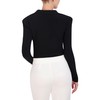 BCBGMAXAZRIA womens Long Sleeve Cowl Neck Bodysuit, Black, Medium