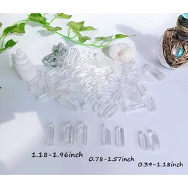 Clear Quartz Crystal Points 1.18-1.96inch 0.45lb Polished Bulk Stones Reiki Balancing Crystal for Ritual Prayer Meditation Yoga Therapy Gemstones
