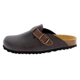 Lico Men's Bioline Clog Style Flat Slippers (Bioline Clog Style) - brown, size: 37 eu