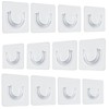 12 Pack Shower Rod Holder, Adhesive Shower Curtain Rod Holder