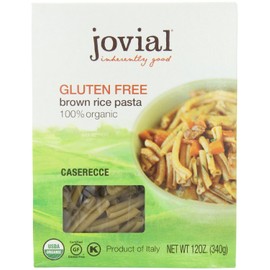 Jovial Caserecce Gluten-Free Pasta | Whole Grain Brown Rice Caserecce Pasta | Non-GMO | Lower Carb | Kosher | USDA Certified Organic | Made in Italy | 12 oz (2 Pack)