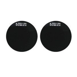 Aulektro 1 Pair of Round Safety Glasses with 50 mm Welding Protection Glass Diameter Tinted Protection Level DIN 11
