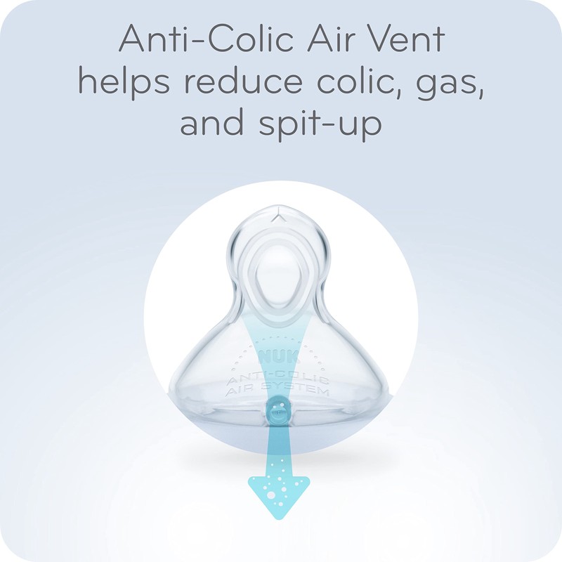 NUK Smooth Flow - Biberón anticólicos, 5 onzas, elefante