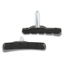 CONTEC Brake Shoe V-Stop, V-Brakes Medium Compound, Medium Hard Rubber Compound, Minimal Wear, DIN Approved, Asymmetrical