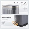 SYNCVIBE Slim Bathroom Trash Can Foot-Operated Stainless Steel Garbage Can