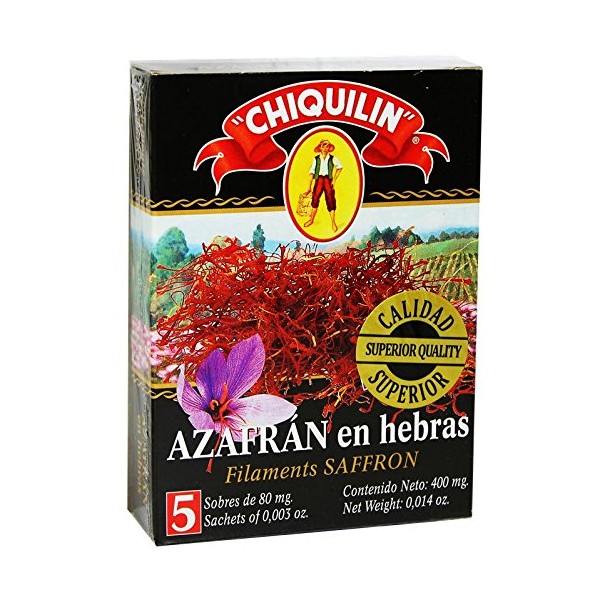 Saffron Filaments by Chiquilin. Imported from Spain. 0.014 oz