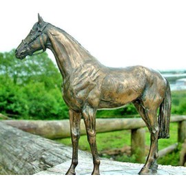 6102 Cold Cast Bronze Patina Horse Study 'Epsom Dandy' from Sculpture by David Geenty