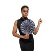 Dupsie's Koumadi African Kente Print Folding Handheld Hand Fan Hand-Crafted