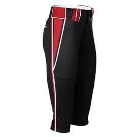 Boombah Women's Hypertech Series Fastpitch Venom Pant Black/Red/White - Size Waist 36" (Inseam 24")