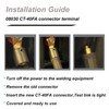 2PCS CT-40FA Welding Terminal Connector, Welding Lug Connector Adapter, for