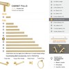 QOGRISUN 2-Pack Solid Brass Cabinet Pulls, Gold Euro Style T-Bar