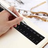 2 Pcs 30cm&15cm Metal Ruler, Stainless Steel Ruler Black Metal