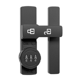 Sporgo Luminous Door Bolt 180 Degree: Stainless Steel Door Bolt with Password Lock, 180° Sliding Door Password Lock for Bathroom, Garden, Window, Outdoor, Black Sliding Door Lock