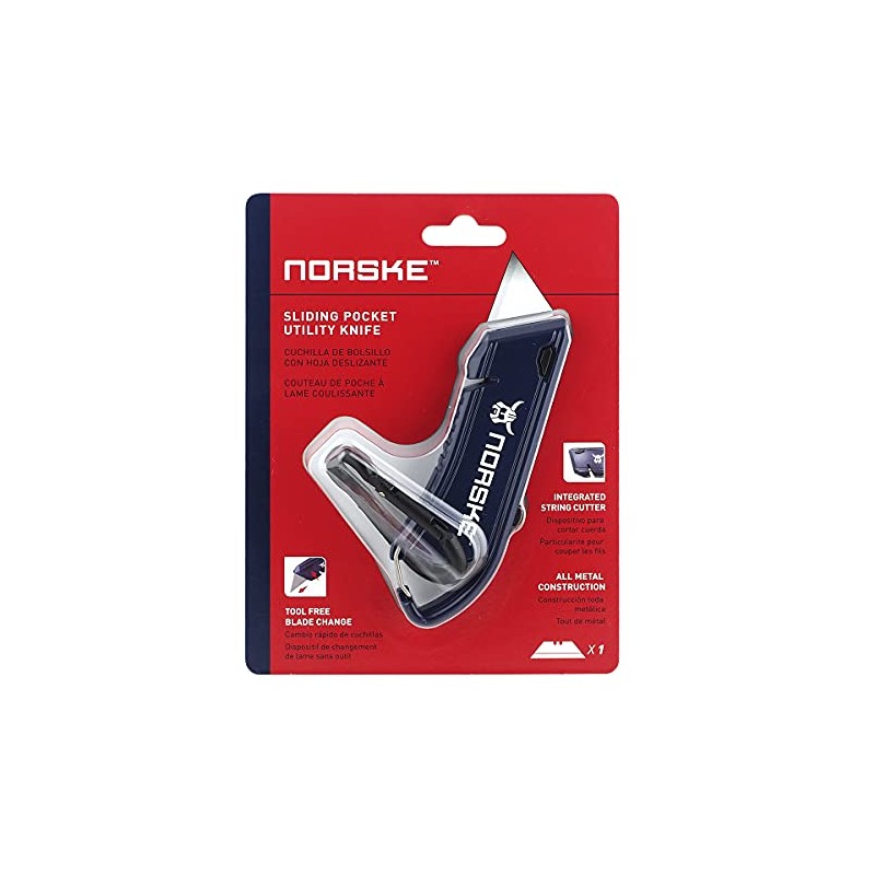 Norske Tools NMCP075 Metal Utility Knife with Carabiner