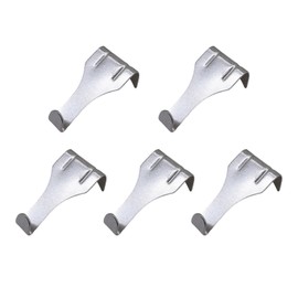 Nzexlyva 5 Pcs Picture Hooks, Picture Rail Hooks, Polished Chrome Moulding Picture Rail Hook or Picture Rail for Hang Picture Frames, Art Exhibition Gallery Picture, Billboards, Keys Holder