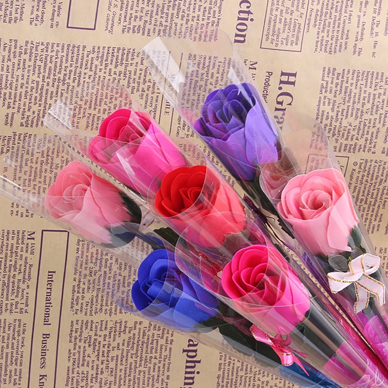 15 Piece Set Artificial Flowers Doesn't Wither Roses Single Ring