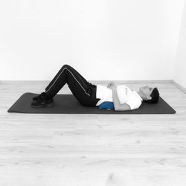 AFH Lumbar Cushion Quality | Approx. 37 x 23 x 7 cm | High-Quality Faux Leather Cover (Blue/Turquoise)