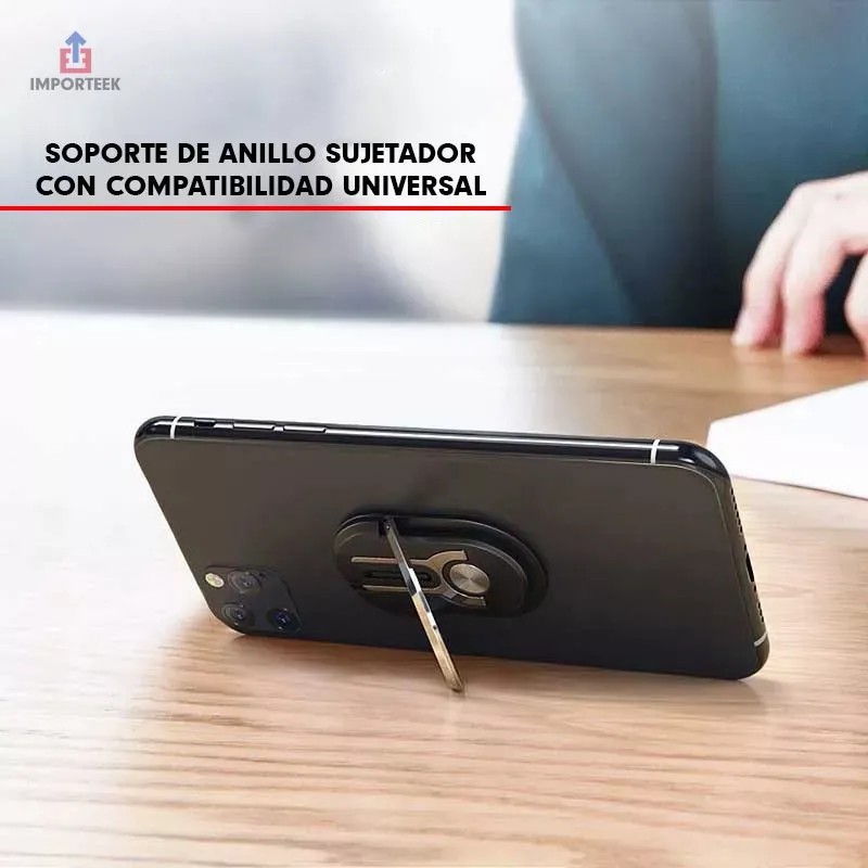 Importeek Soporte Sujetador Celular Anillo Base Auto Rejilla Aire 360