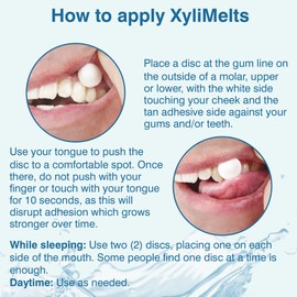 Oracoat XyliMelts for Dry Mouth Night Time or Day - Moisturizing Dry Mouth Adhering Discs, Sugar Free with Xylitol, 100 Count, Slightly Sweet Flavor, 8-Hour Relief
