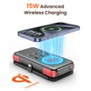 SOARAISE Solar Powe Bank 25000mAh Portable Wireless Charger, 20W Fast