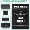 Wall Mounted Cash Box with combination Lock and Slot, Secure