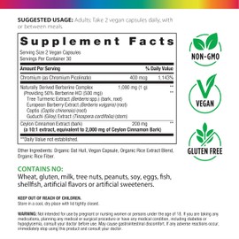 Rainbow Light Naturally Derived Berberine Complex | 60 Capsules | 1,000mg | with Ceylon Cinnamon & Chromium | Herbal Supplement Sourced from 4 Potent Herbs