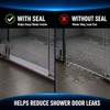 108-Inch Shower Door Bottom Seal Strip - Clear Silicone Replacement