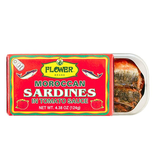 Flower Sardinas de marca en salsa de tomate 4.5 onzas (paquete de 5)