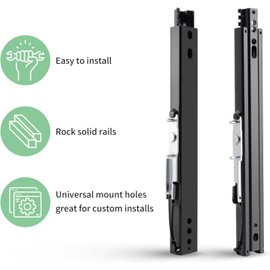 Racewill Universal Racing Seat Bracket with Seat Slider, Side Mounting Bracket Track Assembly Sets Compatible with NRG Sparco and More Aftermarket Seats