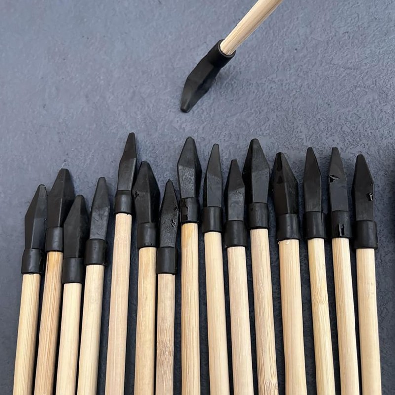 HugeDE 10 Pcs Wood Arrows Rubber Tip Arrows Archery Target