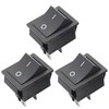 EATAKWARD 3Pcs Universal 120V T125 KCD2 KCD4 Rocker Switch, Black