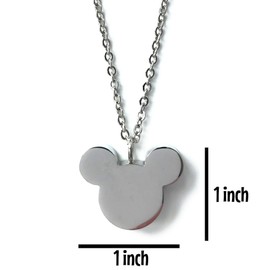 FIKA Mickey Pendant Necklace Cremation Ashes Remembrance Urn Pendant Necklace Jewelry Filling Kit Included (Mickey)