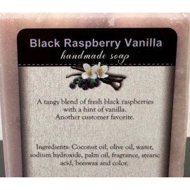 Garden Path Soap BLACK RASPBERRY VANILLA BAR SOAP - Handcrafted, Fruity, Creamy & All-Natural