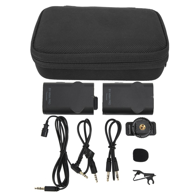 BOYA WM4 PRO Wireless Microphone System Interview Lavalier Microphone with