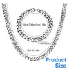 EIHI Stainless Steel Necklace and Bracelet Silver Men's Necklace for
